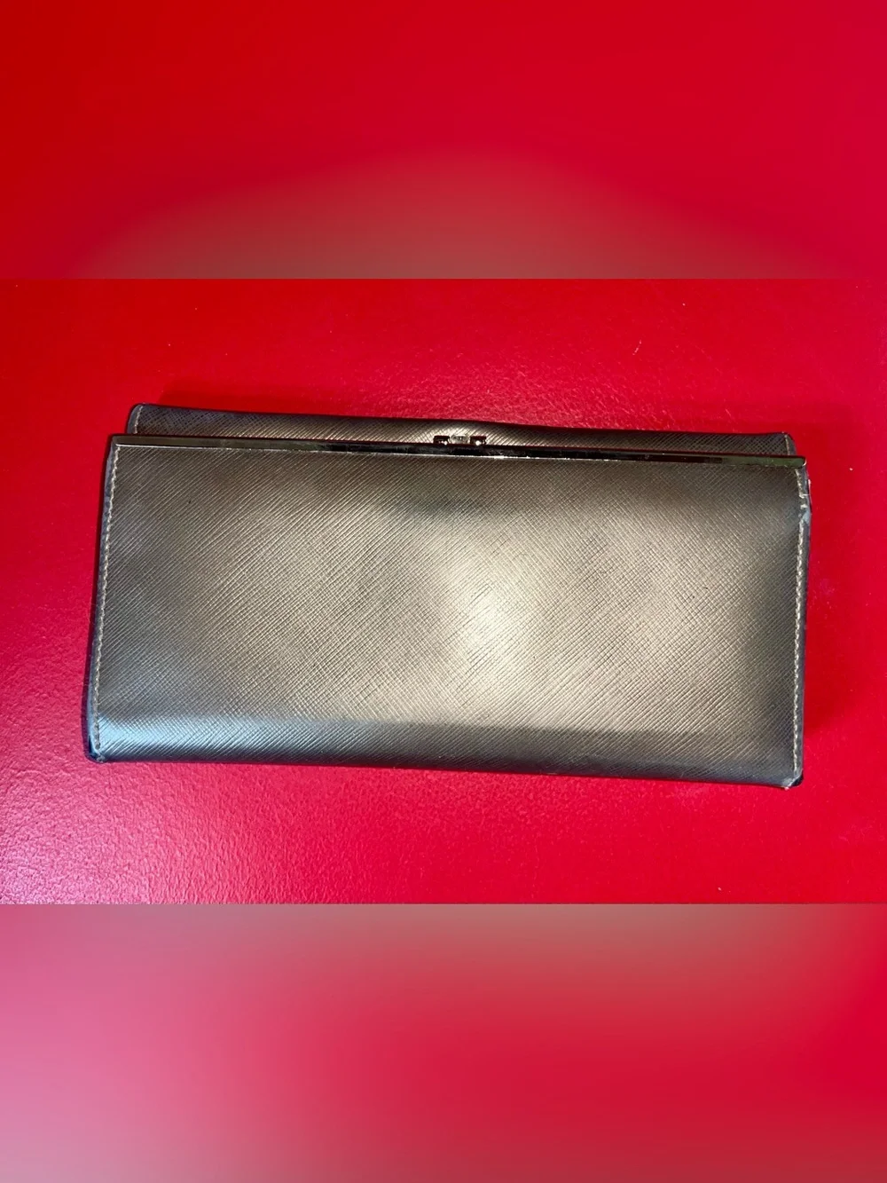 Salvatore Ferragamo  Gray Continental Women’s Wallet w/ Zip Pocket and ID